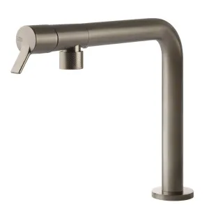 Gessi Fisso Right Angle Swivel Mixer Tap Brushed Nickel 60073-149 by Gessi, a Kitchen Taps & Mixers for sale on Style Sourcebook