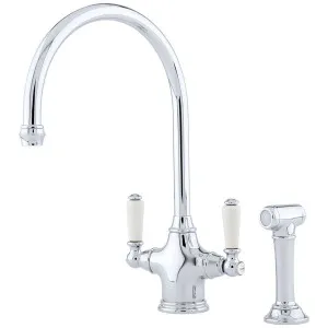 Shaws by Perrin & Rowe Ribble Kitchen Mixer with Rinse - Chrome AUSH-4360CPWPC by Shaws by Perrin & Rowe, a Kitchen Taps & Mixers for sale on Style Sourcebook