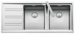 Barazza Easy Double Bowl Left Hand Drainer Sink EASY200R by Barazza, a Kitchen Sinks for sale on Style Sourcebook