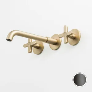 Fantini Gun Metal Icona Classic Wall Mount Basin Set - 3629001315 by Fantini, a Kitchen Taps & Mixers for sale on Style Sourcebook