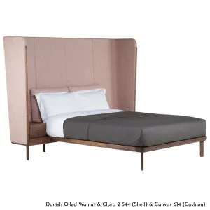 De La Espada Dubois Tall Headboard Queen With Bedsides - Walnut Upholstery B 110QWB by De La Espada, a Beds & Bed Frames for sale on Style Sourcebook