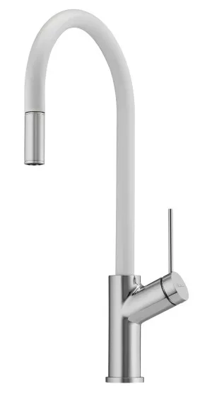 Oliveri Vilo Pull Out Kitchen Mixer Tap VT0398C-ST-WH by Oliveri, a Kitchen Taps & Mixers for sale on Style Sourcebook