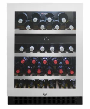 Vintec 50 Bottle Dual Zone Wine Storage Cabinet Stainless Steel VWD050SSB by Vintec, a Wine Fridges for sale on Style Sourcebook