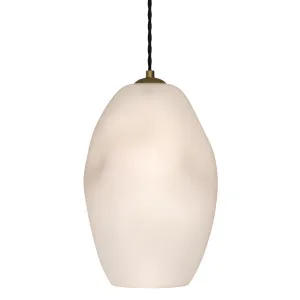 Lighting Republic Organic Asymmetrical Opal Glass Pendant with Brass Detail Large by Lighting Republic, a Pendant Lighting for sale on Style Sourcebook