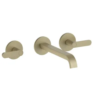 Fantini Icona Deco Wall Tap Set With Outlet - Matte Britsh Gold PVD 53P6R113B-4400R010A by Fantini, a Kitchen Taps & Mixers for sale on Style Sourcebook