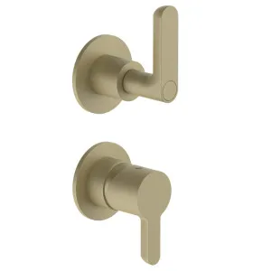 Fantini Icona Deco Wall Diverter Mixer - Matte British Gold PVD 53P6R685B-4400M585A by Fantini, a Kitchen Taps & Mixers for sale on Style Sourcebook