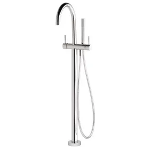 Sussex Taps Voda Floormount Bath Mixer with Hand Shower - Chrome VFMHTSXFMMIK by Sussex Taps, a Kitchen Taps & Mixers for sale on Style Sourcebook