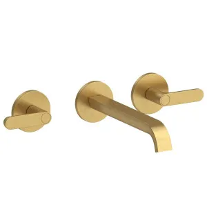 Fantini Icona Deco Wall Tap Set With Outlet - Pure Brass PVD 53Q7R113B-4400R010A by Fantini, a Kitchen Taps & Mixers for sale on Style Sourcebook