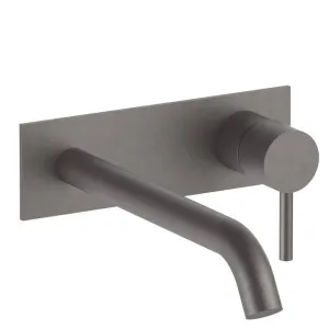 Fantini Nostromo Wall Mixer & Outlet - Matte Gunmetal PVD 50P5E813B-4400M011A by Fantini, a Kitchen Taps & Mixers for sale on Style Sourcebook