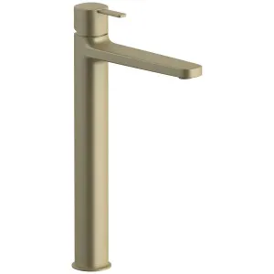 Fantini Lame Tall Basin Mixer - Matte British Gold PVD 24P6M106WFZ by Fantini, a Kitchen Taps & Mixers for sale on Style Sourcebook
