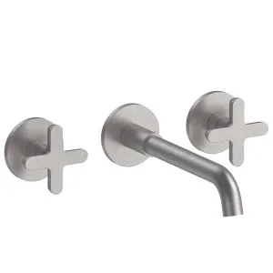 Fantini Icona Classic Wall Tap Set With Outlet - Raw Metal PVD 53Q8R013B-4400R010A by Fantini, a Kitchen Taps & Mixers for sale on Style Sourcebook