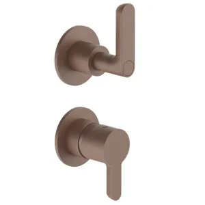 Fantini Icona Deco Wall Diverter Mixer - Matte Copper PVD 53P9R685B-4400M585A by Fantini, a Kitchen Taps & Mixers for sale on Style Sourcebook