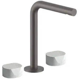 AboutWater AF/21 Tall Basin Set - Matte Gun Metal PVD / Carrara 27P5A206WFCXZ by AboutWater, a Kitchen Taps & Mixers for sale on Style Sourcebook