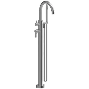 Rogerseller Arq Floor Mount Bath Mixer with Handshower - Chrome 3606016901 by Rogerseller, a Kitchen Taps & Mixers for sale on Style Sourcebook