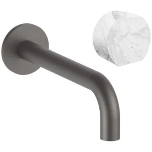 AboutWater AF/21 Basin Mixer with Hob Outlet - Matte Gun Metal PVD / Carrara Marble 27P5A713BCX-4400A713 by AboutWater, a Kitchen Taps & Mixers for sale on Style Sourcebook