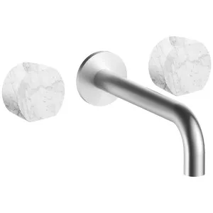 AboutWater AF/21 Wall Tap Set with Outlet - Brushed Stainless Steel / Carrara 2793A813BCX-4400R010 by AboutWater, a Kitchen Taps & Mixers for sale on Style Sourcebook