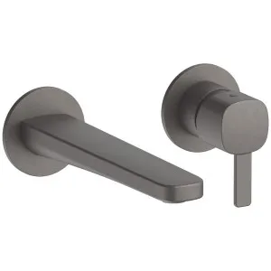 Fantini Lame Wall Mixer and 190 Outlet - Matte Gun Metal PVD 24P5M111B-4400M011A by Fantini, a Kitchen Taps & Mixers for sale on Style Sourcebook