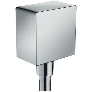 Hansgrohe FixFit Wall Outlet Square with non-return Valve - Chrome 26455003 by Hansgrohe, a Kitchen Taps & Mixers for sale on Style Sourcebook
