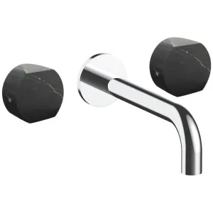 AboutWater AF/21 Wall Tap Set with Outlet - Chrome / Nero Marquina 2702A813BCY-4400R010 by AboutWater, a Kitchen Taps & Mixers for sale on Style Sourcebook