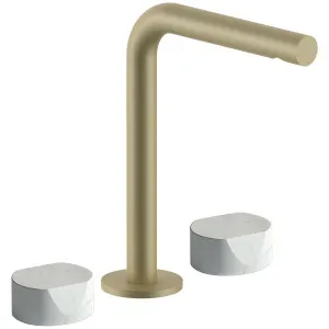 AboutWater AF/21 Tall Basin Set - Matte British Gold PVD / Carrara 27P6A206WFCXZ by AboutWater, a Kitchen Taps & Mixers for sale on Style Sourcebook