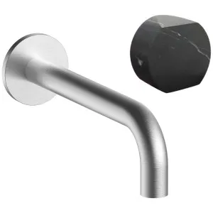 AboutWater AF/21 Basin Mixer with Hob Outlet - Brushed Stainless Steel / Nero Marquina Marble 2793A713BCY-4400A713 by AboutWater, a Kitchen Taps & Mixers for sale on Style Sourcebook