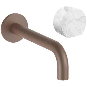 AboutWater AF/21 Basin Mixer with Hob Outlet - Matte Copper PVD / Carrara Marble 27P9A713BCX-4400A713 by AboutWater, a Kitchen Taps & Mixers for sale on Style Sourcebook