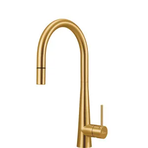 SS31625-AU Brush Gold Pull Out Gooseneck by Essente 316, a Kitchen Taps & Mixers for sale on Style Sourcebook