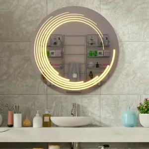 Frameless Concentric LED Wall Mirror 80cm by Luxe Mirrors, a Illuminated Mirrors for sale on Style Sourcebook