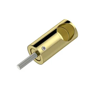 Round DIY Glass to Rail Fitting with Thread Polished Gold by Estelle, a Door Hardware for sale on Style Sourcebook