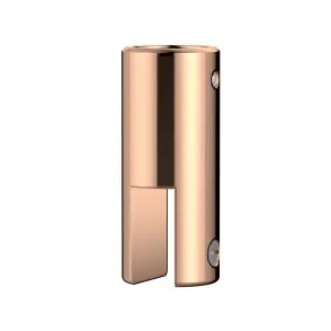 Round 180 Degree Inline Ceiling to Glass Fitting Polished Rose Gold by Estelle, a Door Hardware for sale on Style Sourcebook