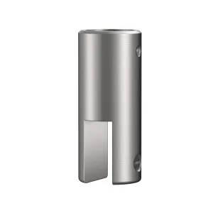 Round 180 Degree Inline Ceiling to Glass Fitting Satin Nickel by Estelle, a Door Hardware for sale on Style Sourcebook