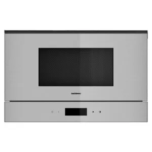 Gaggenau Minimalistic Series Built-In Microwave with Grill Left Hinge - Sterling GM-221-130 by Gaggenau, a Microwave Ovens for sale on Style Sourcebook