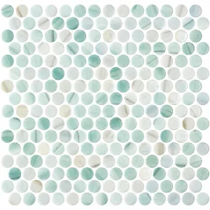 Penny Vanguard Delbin Gloss Glass Structured Mosaic by Beaumont Tiles, a Mosaic Tiles for sale on Style Sourcebook