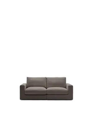 Alea removable cover modular sofa 3-seater in dark brown chenille 220 cm by null, a Sofas for sale on Style Sourcebook