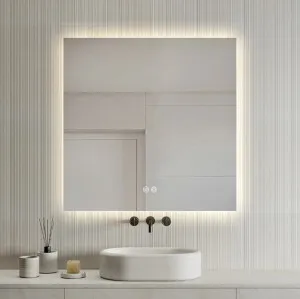 Frameless Square LED Backlit Wall Mirror 2 sizes available 60cm x 60cm by Luxe Mirrors, a Illuminated Mirrors for sale on Style Sourcebook