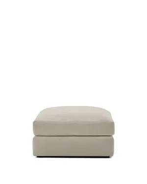 Alea removable cover footrest in light brown chenille 90 x 90 cm by null, a Ottomans for sale on Style Sourcebook