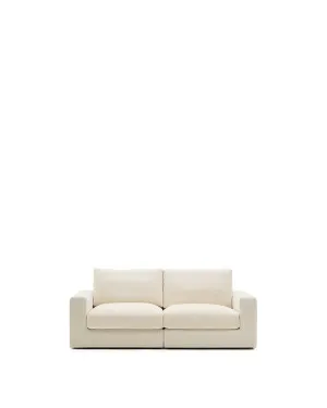 Alea removable cover modular sofa 3-seater in natural chenille 220 cm by null, a Sofas for sale on Style Sourcebook