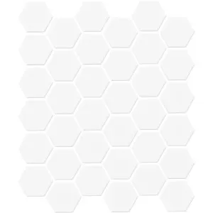Mod Hexagon White Satin Mosaic Tile by Beaumont Tiles, a Mosaic Tiles for sale on Style Sourcebook