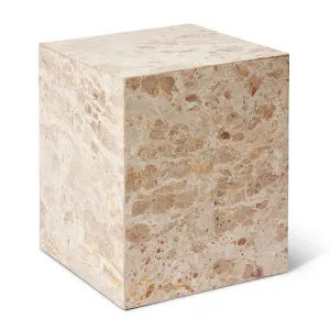 Travis Side Table  Panther Marble - 38 x 38 x 45cm by Elme Living, a Side Table for sale on Style Sourcebook