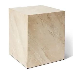 Travis Side Table Dyna Stone - 38 x 38 x 45cm by Elme Living, a Side Table for sale on Style Sourcebook
