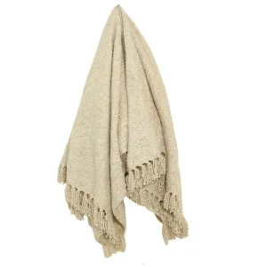 Elise Throw Natural 150cm x 180cm by James Lane, a Throws for sale on Style Sourcebook