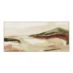 Evening Field Natural Veneer Framed Canvas - 146cm x 67cm by James Lane, a Painted Canvases for sale on Style Sourcebook