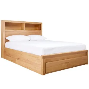 Clemence Gas Lift Storage Bed & Drawers & Bookend with USB & LED by James Lane, a Beds & Bed Frames for sale on Style Sourcebook