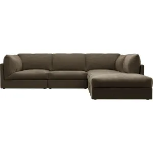 Finley Tribute Walnut Modular Sofa - 5 Seater RAF Terminal by James Lane, a Sofas for sale on Style Sourcebook