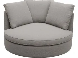Adore Boucle Pumice Swivel Chair by James Lane, a Chairs for sale on Style Sourcebook