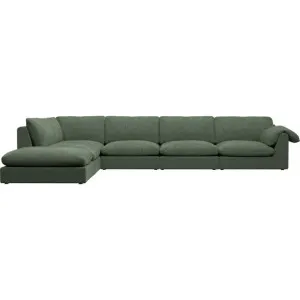 Ludlow Tribute Dark Jade Sofa - 6 Seater LAF Terminal by James Lane, a Sofas for sale on Style Sourcebook