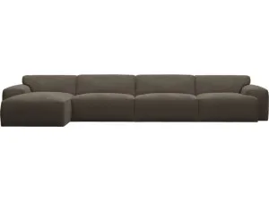 Copenhagen Muse Mink Chaise Sofa - 4 Seater by James Lane, a Sofas for sale on Style Sourcebook
