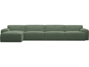 Copenhagen Tribute Dark Jade Chaise Sofa - 4 Seater by James Lane, a Sofas for sale on Style Sourcebook