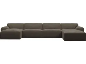 Copenhagen Muse Mink Chaise Sofa - 5 Seater U Shaped Modular by James Lane, a Sofas for sale on Style Sourcebook