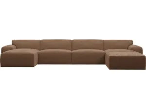 Copenhagen Tribute Chestnut Chaise Sofa - 5 Seater U Shaped Modular by James Lane, a Sofas for sale on Style Sourcebook